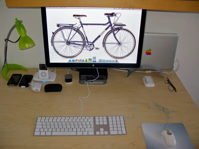 Smartphone and softphone headset on a small business owner's desk